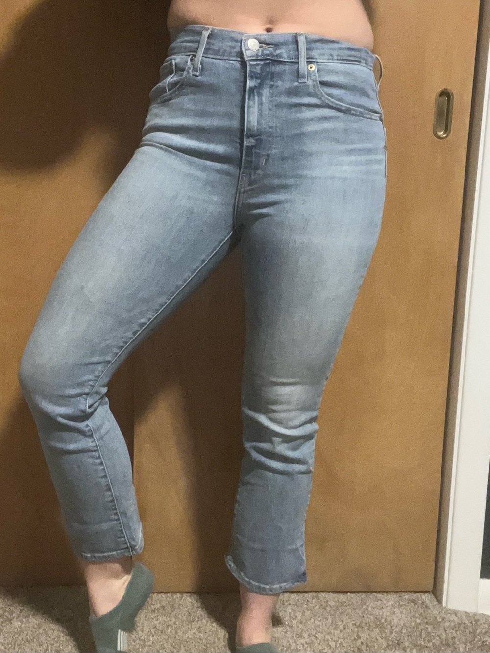 Levi's Light Blue Cropped High-Rise Jeans